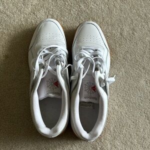 White Reebok sneakers. Never worn size 12.